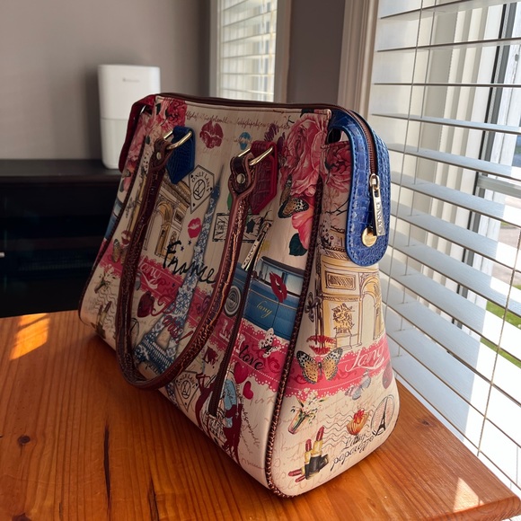 Purse/Crossbody Bag, Paparazzo Collection By Lany Paris France Print - Picture 2 of 4